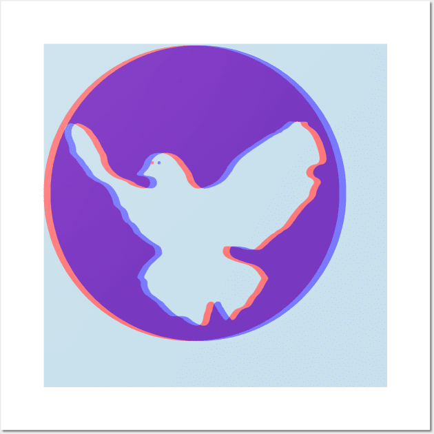 Peace Doves Red and Blue Wall Art by TRIME